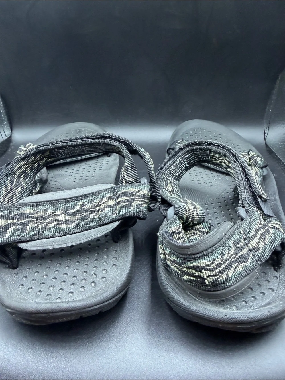 Teva black & Olive Patterned Sport Sandals